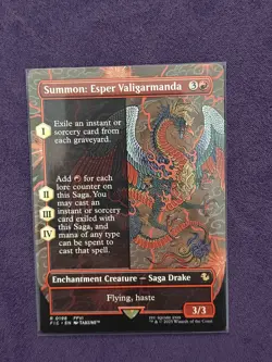 Summon: Esper Valigarmanda, Borderless Art, Final Fantasy, Magic MTG FIC - Image 1