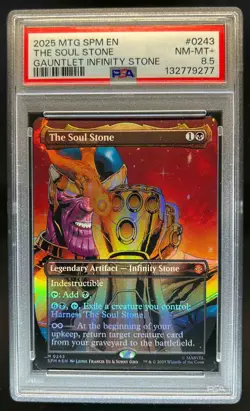 2025 Magic The Gathering Spider Man Soul Stone Gauntlet Infinity #243 PSA 8.5 - Image 1