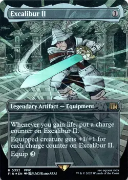 Excalibur II (Borderless) Final Fantasy Magic MTG NM - Image 1