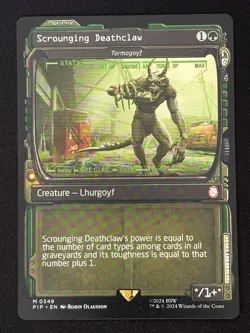 1x MTG Scrounging Deathclaw - Tarmogoyf (Showcase) - Fallout (PIP) #349 - Magic - Image 1
