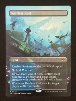 1x MTG Restless Reef (Borderless) - The Lost Caverns of Ixalan (LCI) #349 - Image 1