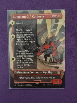 Summon: G.F. Cerberus (Borderless) - #368 - Rare - MTG: Final Fantasy - FIN - Image 1
