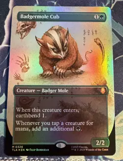 Badgermole Cub (Borderless) - Avatar: The Last Airbender NM MTG Foil - Image 2