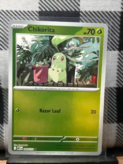 Pokemon TCG: Chikorita 8/132, Mega Evolutions _ REVERSE HOLO - Image 1