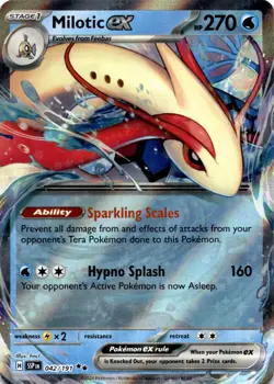 Milotic ex (042/191) Double Rare SV08: Surging Sparks NM Pokemon TCG - Image 1