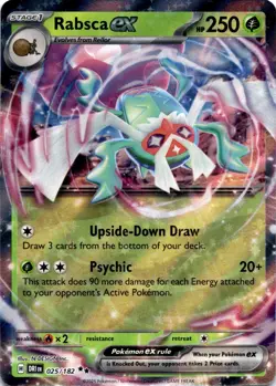 Rabsca ex (025/182) Double Rare SV10: Destined Rivals NM Pokemon TCG - Image 1