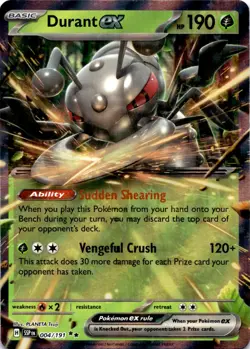Durant ex (004/191) Double Rare SV08: Surging Sparks NM Pokemon TCG - Image 1