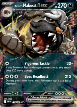 Arven's Mabosstiff ex (139/182) Double Rare SV10: Destined Rivals NM Pokemon TCG - Image 1