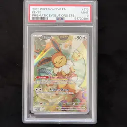 2025 POKEMON SVP PRISMATIC EVOLUTIONS ETB PROMO #173 EEVEE PSA 9 - Image 1