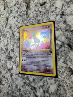 Vintage Black Star Mew #9 Holo Promo Card Pokemon League TCG 2000 - Image 2