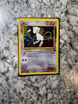 Vintage Black Star Mew #9 Holo Promo Card Pokemon League TCG 2000 - Image 4