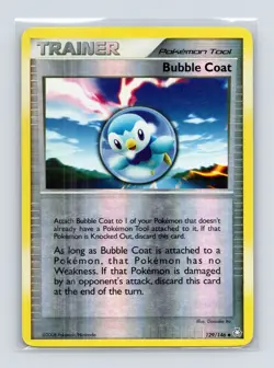 Pokemon TCG Bubble Coat 129/146 Legends Awakened Reverse Holo MP - Image 1