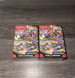 Pokemon TCG Mega Evolution Booster Bundle Lot of (2)-12 Total Boosters - Image 1