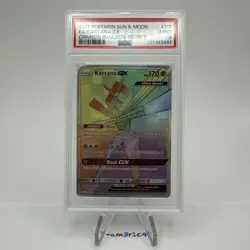 PSA 9 MINT Kartana GX Secret Rare Full Art 117/111 2017 Pokemon Crimson Invasion - Image 1