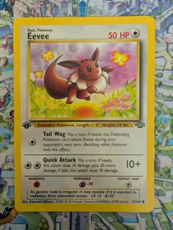 Eevee 51/64 1st Edition Jungle LP Vintage WOTC - Pokemon TCG - Image 1
