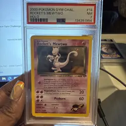 Pokemon TCG Rockets Mewtwo Gym Challenge Holo Card 14/132 PSA 7 - Image 1
