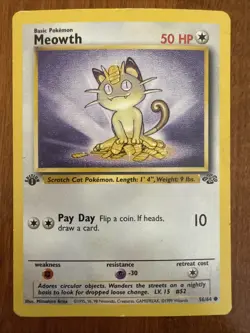 Pokemon TCG Meowth Jungle 56/64 1st Edition - Image 1