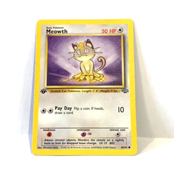 Meowth 56/64 1st Edition Jungle Set Colorless 1999 Pokemon WOTC TCG MP/LP - Image 1