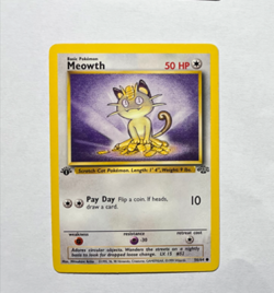 Pokemon TCG Jungle #56/64 Meowth 1st Edition - Image 1