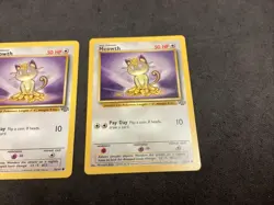 1st Edition Meowth 56/64 TCG Pokemon 1999 Jungle Vintage. Bonus Jungle added📈🔥 - Image 3