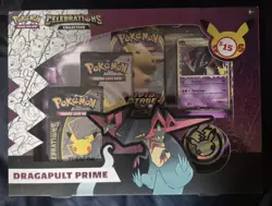 2021 Pokemon 25th CELEBRATIONS Dragapult Prime Box Booster SWSH132 -- Case Fresh 820650809385 - Image 1