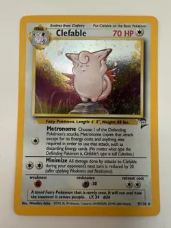 Pokemon TCG Clefable Base Set 2 Holo Unlimited Rare Card 5/130 - Image 1