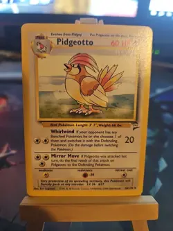 Pokemon TCG Pidgeotto 1999 Base Set 2 #28/130 Rare Card LP - Image 1