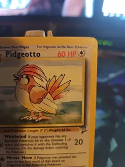 Pokemon TCG Pidgeotto 1999 Base Set 2 #28/130 Rare Card LP - Image 3