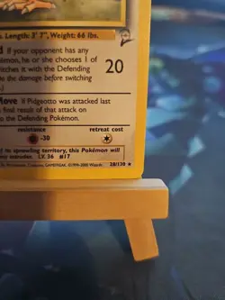 Pokemon TCG Pidgeotto 1999 Base Set 2 #28/130 Rare Card LP - Image 4