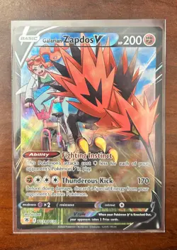 Pokemon Card Galarian Zapdos V TG19/TG30 Ultra Rare Astral Radiance Near Mint - Image 1