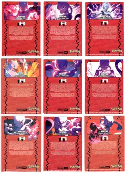 Pokemon- Team Rocket - Mew & Mewtwo - 9 Card LOT- Embossed Foil - Image 2