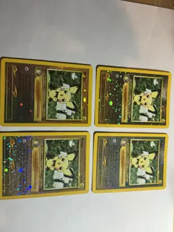 X4 Pokemon Cards Pichu WOTC 35 Black Star Promo - Image 1