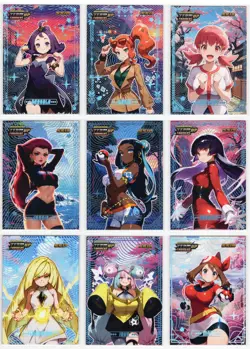 POKEMON TEAM UP TRAINERS -LOT OF 9 CARDS - SLIVER FOIL HOLO * - Image 1