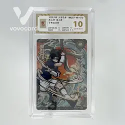 KaYou Naruto TCG CCG Trading Card Uchiha Sasuke NRZ07-AR-010 10 Gem Mint - Image 1