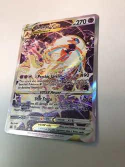 Deoxys VStar GG46/GG70 Crown Zenith Galarian Gallery Near Mint Rare Pokemon Card - Image 1