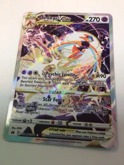 Deoxys VStar GG46/GG70 Crown Zenith Galarian Gallery Near Mint Rare Pokemon Card - Image 3