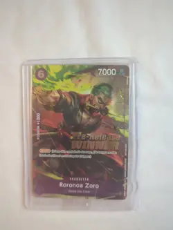 ONE PIECE Card Game Roronoa Zoro P-045 PRE-RELEASE WINNER ENGLISH Brand New - Image 2