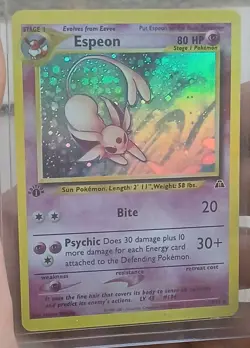 Pokemon Espeon Neo Discovery 1st Ed 1/75 DiY Placeholder Card NM+ - Image 3