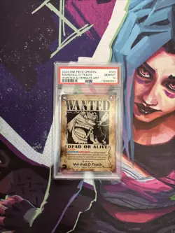 Marshall D. Teach Wanted Poster One Piece Card Game PSA 10 - Image 1