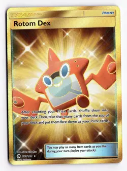 Rotom Dex 159/149 Holo Secret Rare - Pokemon Card Sun & Moon Base Set Near Mint - Image 1