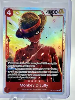 One Piece Monkey D. Luffy Card Game OP12-015 SR Legacy of the Master - Image 1