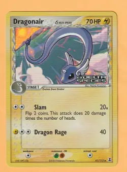Pokemon TCG Dragonair 41/113 Ex Delta Species Reverse Holo Foil Beautiful Card - Image 1