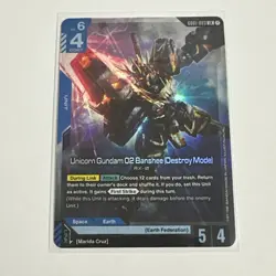 Unicorn 02 Banshee GD01-003 LR GUNDAM TCG CARD GAME FOIL ENGLISH NEWTYPE RISING - Image 1
