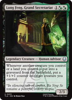 Long Feng, Grand Secretariat #233 NM FOIL Avatar Last Airbender TLA Magic MTG - Image 1