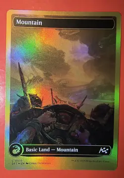 MTG, AETHERDRIFT: MOUNTAIN, 1st PLACE FOIL FINISH, LAND #0510 DFT. NM - Image 1