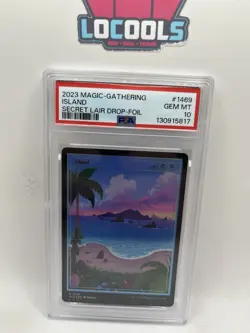 2023 Magic MTG Island (1469) Secret Lair Drop Foil PSA 10 Gem Mint - Image 1
