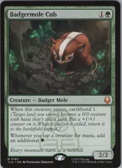 MTG Normal Badgermole Cub M Avatar: The Last Airbender 167 NM - Image 1