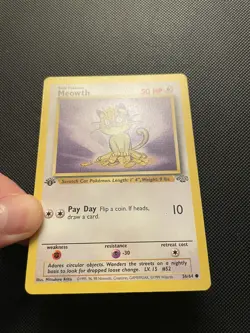 1999 Pokemon Jungle 1st Edition Meowth 56/64 WOTC Vintage Common - Image 2