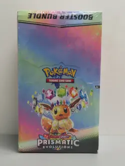 2025 Pokemon Prismatic Evolutions Factory Sealed Booster Bundle Display Box - Image 1