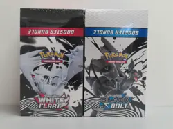 (2) Lot 2025 Pokemon White Flare & Black Bolt Sealed Booster Bundle Display Box - Image 1